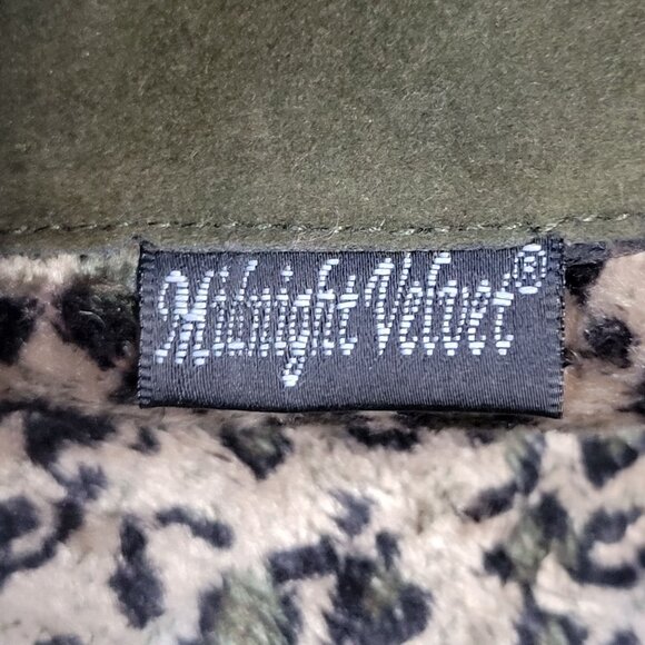 Midnight Velvet Olive Green Over The Knee Boots W Studded Detail Size 9W - Picture 4 of 16